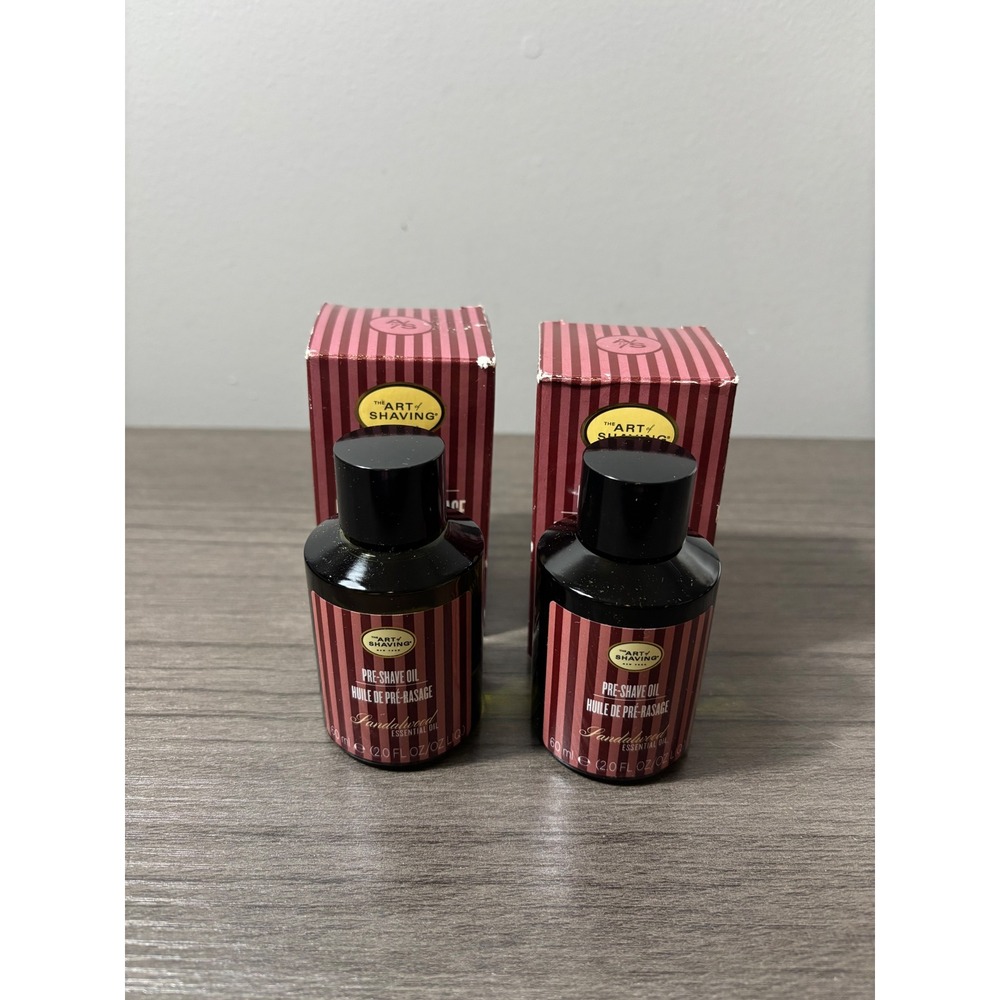 The Art of Shaving Pre-Shave Oil Sandalwood Essential Oil Set of 2 New in Box